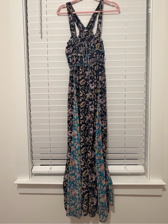 Free People Dresses & Skirts - Free People Floral Maxi Dress - Black & Teal